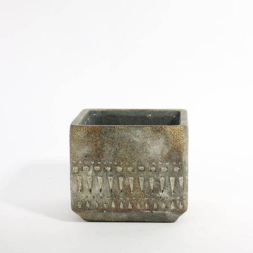 Totem Cube Planter (12.5cm)| Cement Planter - Lost Land Interiors
