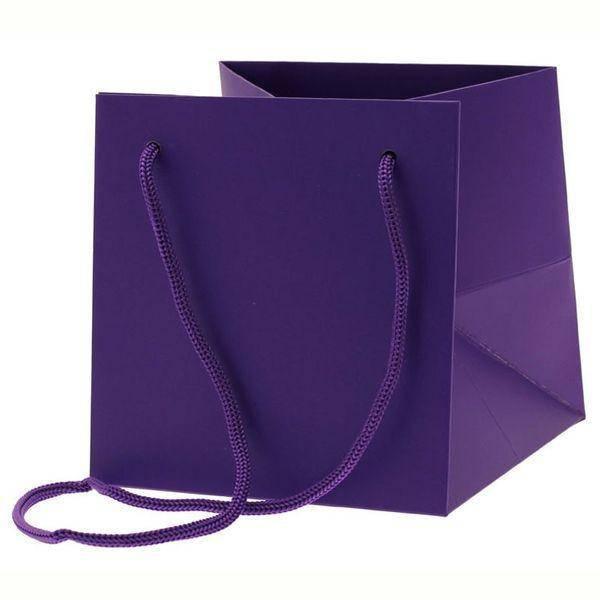 10 x Small Purple Hand Tie Bag | Gift Bags - Lost Land Interiors