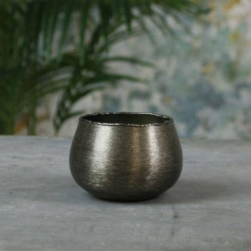 Hyde Park Brushed Smoke Black Pot Cover (Small) - Lost Land Interiors