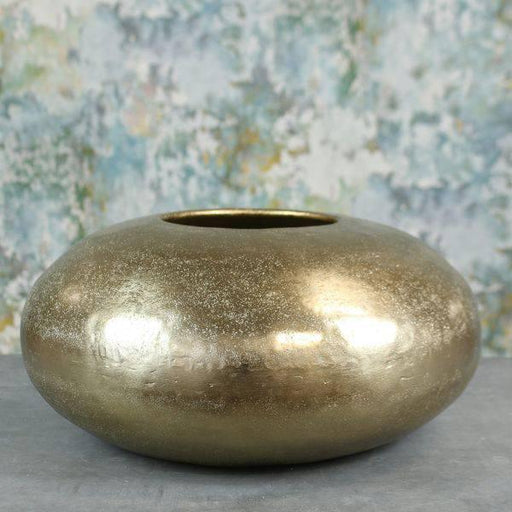 Gold Mayfair Pebble (XL) Metal Vase - Lost Land Interiors