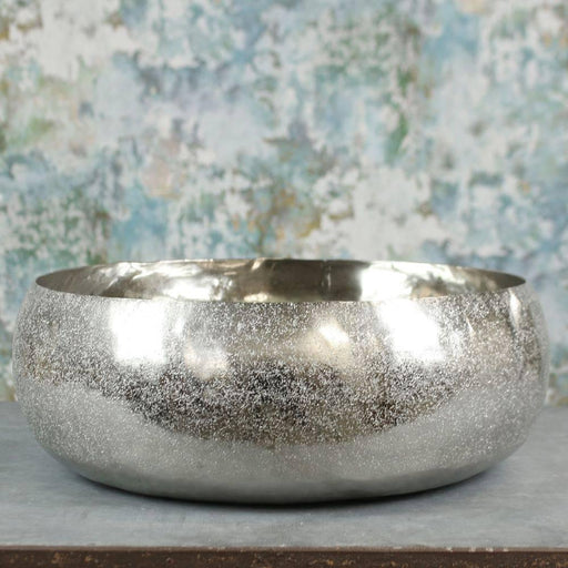 Silver Mayfair Bowl (Large) Metal Bowl Planter - Lost Land Interiors