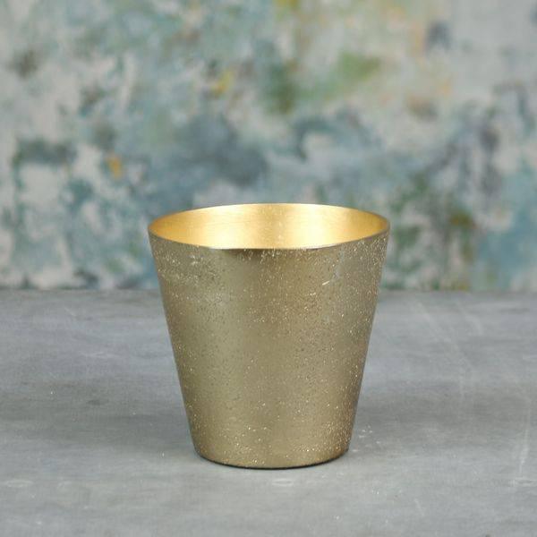 Gold Mayfair Long Tom Planter (Small) - Lost Land Interiors