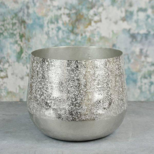 Silver Mayfair Planter (Extra-Large) Metal Planter - Lost Land Interiors