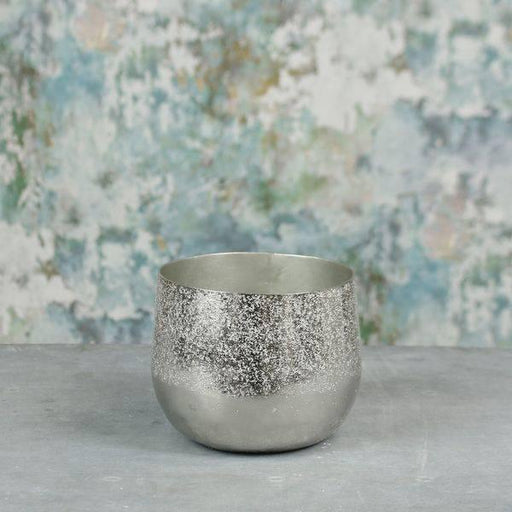Silver Mayfair Planter (Small) Metal Planter - Lost Land Interiors