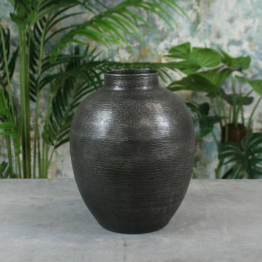 Hampstead Flower Vase Graphite (26cm x 21cm) - Lost Land Interiors