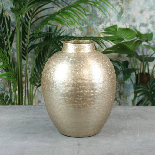 Matt Champagne Hampstead Flower Vase (26cm x 21cm) - Lost Land Interiors