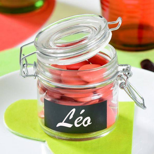 5 x Cliptop Favour Jar with Chalkboard Label - Lost Land Interiors