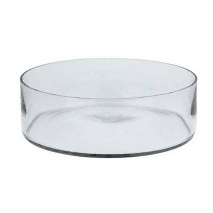 Cylinder Dish (10 x 20cm) Glass Vase - Lost Land Interiors