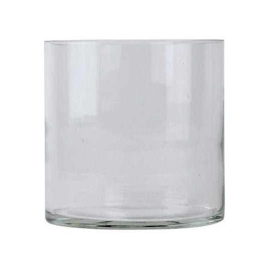 Glass Vase - Cylinder Square Tank 20cm x20cm - Lost Land Interiors