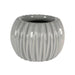 Grey Ribbed Orchid Pot (18.3cm) Indoor Planter - Lost Land Interiors