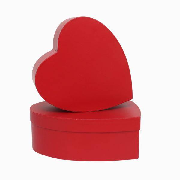 Red Heart Hat Box (Set of 2) - Lost Land Interiors