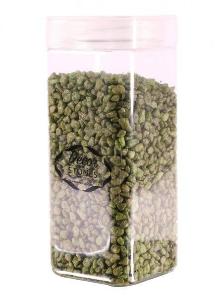 750 Gram Jar of Moss Green Pebbles - Lost Land Interiors