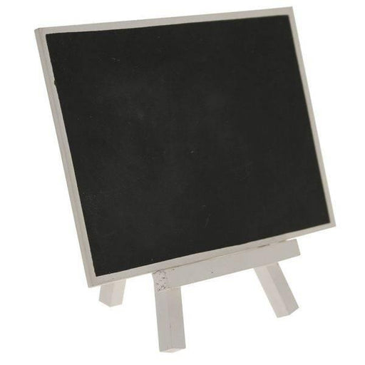 15cm x 10cm Rectangle Blackboard Easel White - Lost Land Interiors