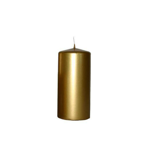 200x70mm Gold Pillar Candle - Lost Land Interiors