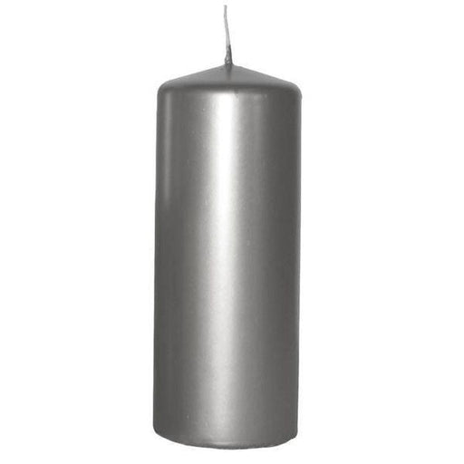 200x70mm Silver Pillar Candles - Lost Land Interiors