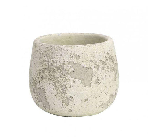Rustic Bowl Cement Flower Pot 12cm - Lost Land Interiors