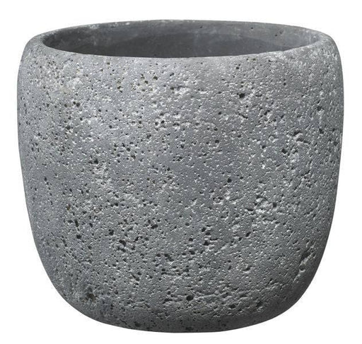 Ceramic Pot Cement Dark Grey 8cm Industrial Concrete Indoor Planter - Lost Land Interiors