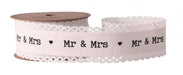40mm Mr & Mrs Linen Ribbon - Lost Land Interiors