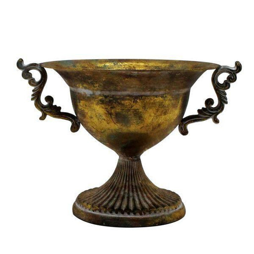 Brocante Fluted Scroll Bowl Gold (33cm) - Lost Land Interiors