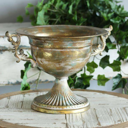 Brocante Fluted Scroll Bowl Gold (33cm) - Lost Land Interiors