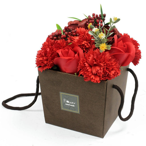 Soap Flower Bouquet - Red Rose & Carnation - Lost Land Interiors