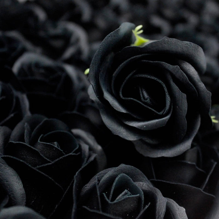 Craft Soap Flowers - Med Rose - Black - Lost Land Interiors