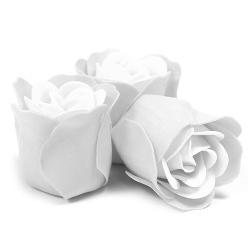 Set of 3 Soap Flower Heart Box - White - Lost Land Interiors