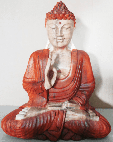 Hand Carved Buddha Statue - 30cm Teaching Transmission - Lost Land Interiors
