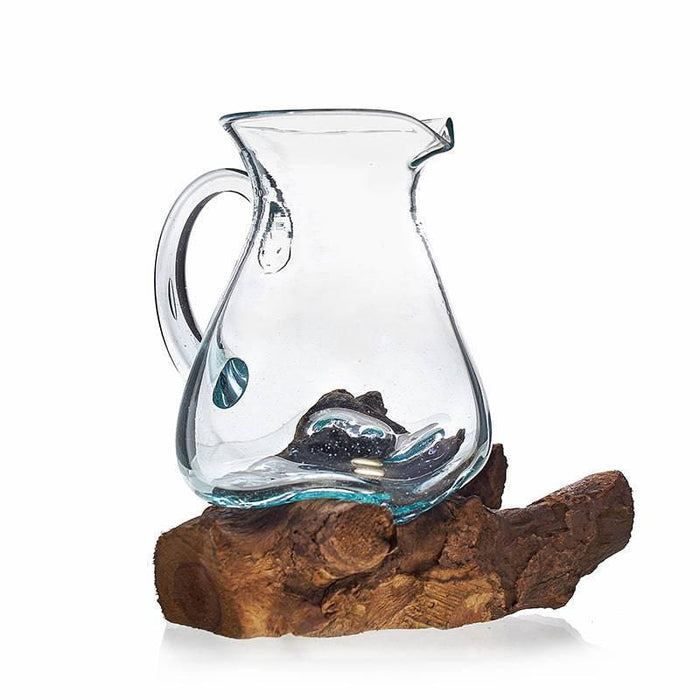 Molten Glass on Wood- Water Jug - Lost Land Interiors