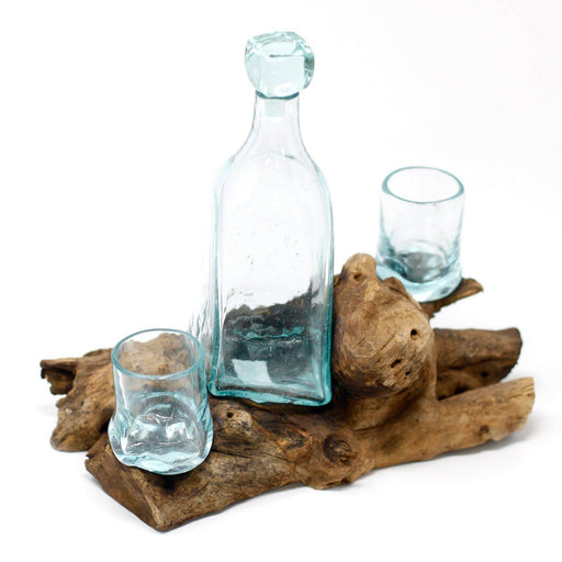 Molten Glass on Wood- Whisky Set - Lost Land Interiors
