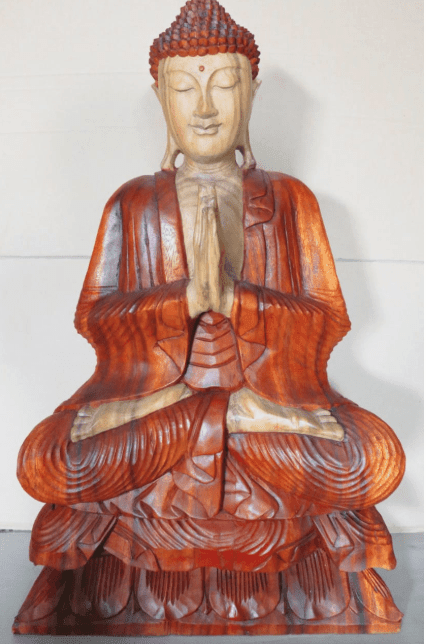 Hand Carved Buddha Statue - 80cm Welcome - Lost Land Interiors