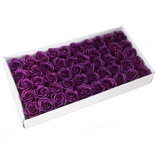 Craft Soap Flowers - Med Rose - Deep Violet - Lost Land Interiors