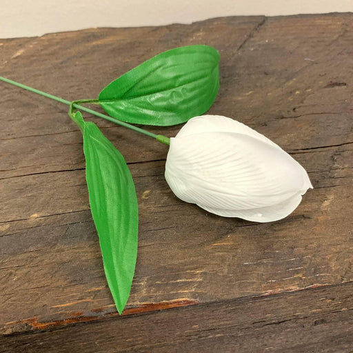 Craft Soap Flower - Med Tulip - White - Lost Land Interiors
