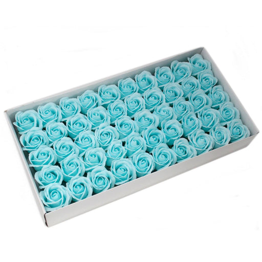 Craft Soap Flowers - Med Rose - Baby Blue - Lost Land Interiors