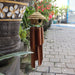 Large Round Seagrass Bird Box with Chimes 56x20cm - Lost Land Interiors