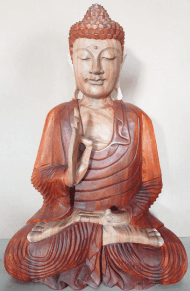 Hand Carved Buddha Statue - 60cm Teaching Transmission - Lost Land Interiors