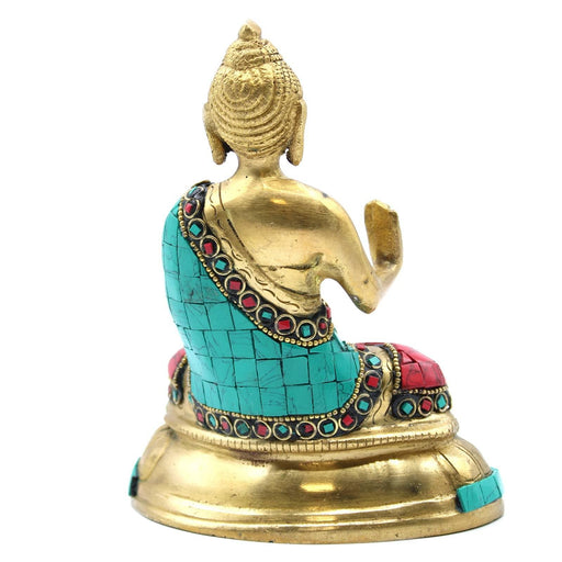 Brass Buddha Figure - Blessing - 15cm - Lost Land Interiors