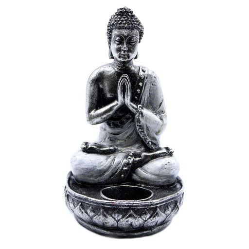 Buddha Candle Holder - White - Medium - Lost Land Interiors