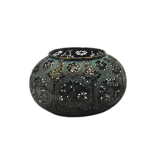 Morocco Round Candleholder (15cm) Marrakesh Kasbah Style - Lost Land Interiors