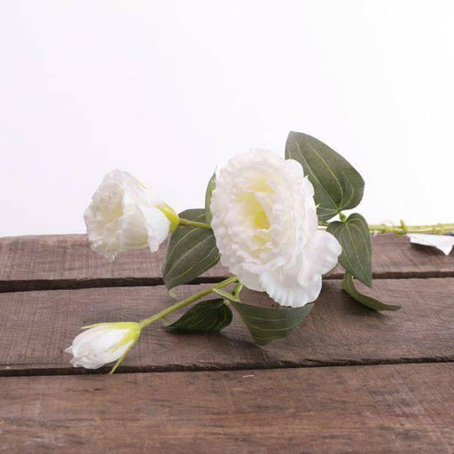 White Lisianthus Spray Artificial Flowers - Lost Land Interiors