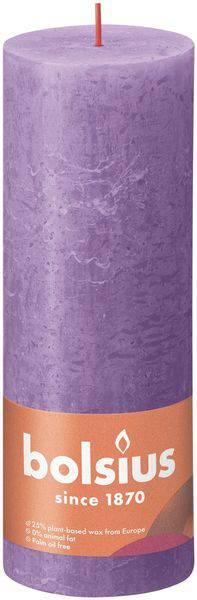 Vibrant Violet Bolsius Rustic Shine Pillar Candle (190 x 68mm) - Lost Land Interiors