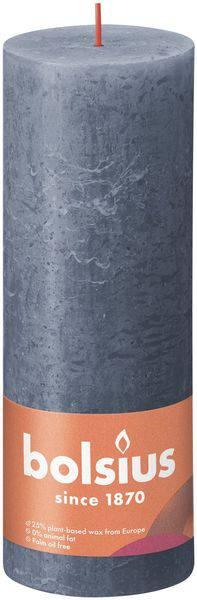 Twilight Blue Bolsius Rustic Shine Pillar Candle (190 x 68mm) - Lost Land Interiors