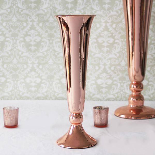 Rose Gold Conic Vase 40cm - Lost Land Interiors