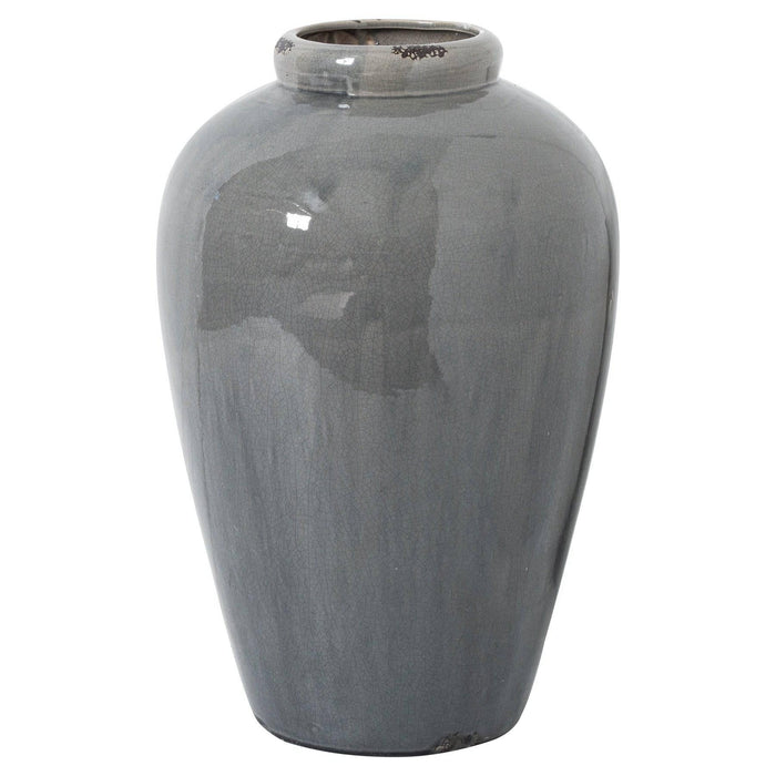 Garda Grey Glazed Tall Juniper Vase - Lost Land Interiors