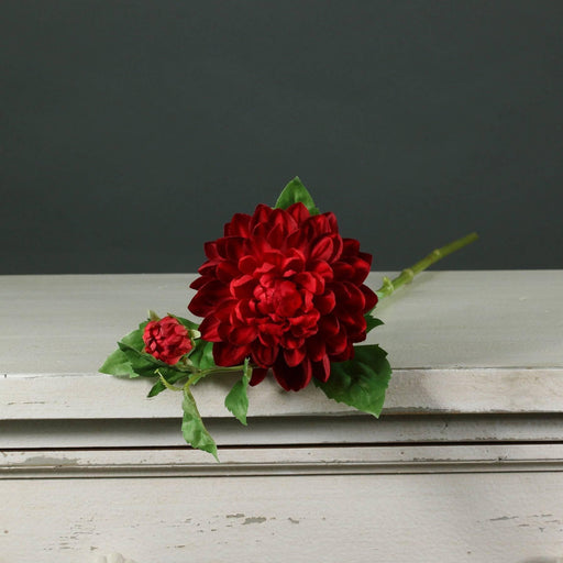 Tintagel Spray Dahlia Red Artificial Flowers - Lost Land Interiors