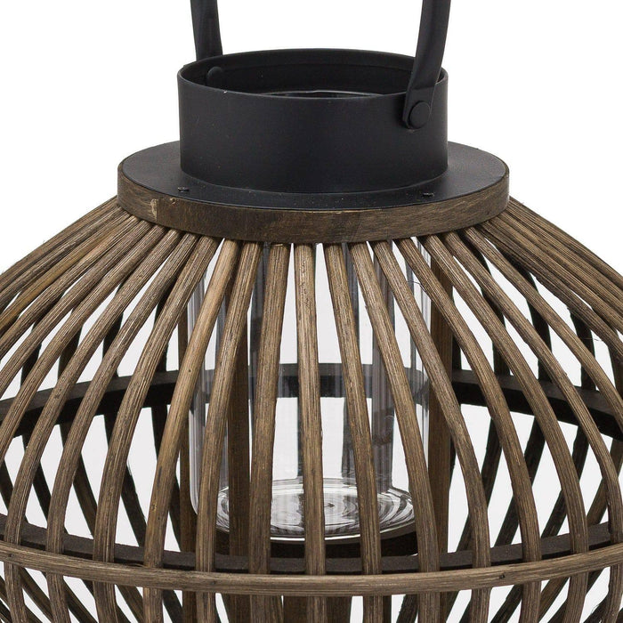 Brown Bamboo Style Lantern - Lost Land Interiors