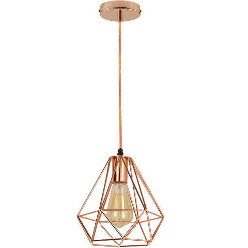 Rose Gold Industrial Metal Ceiling Hanging Pendant Light~1138 - Lost Land Interiors