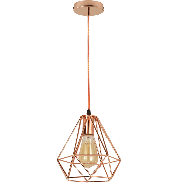 Rose Gold Industrial Metal Ceiling Hanging Pendant Light~1138 - Lost Land Interiors