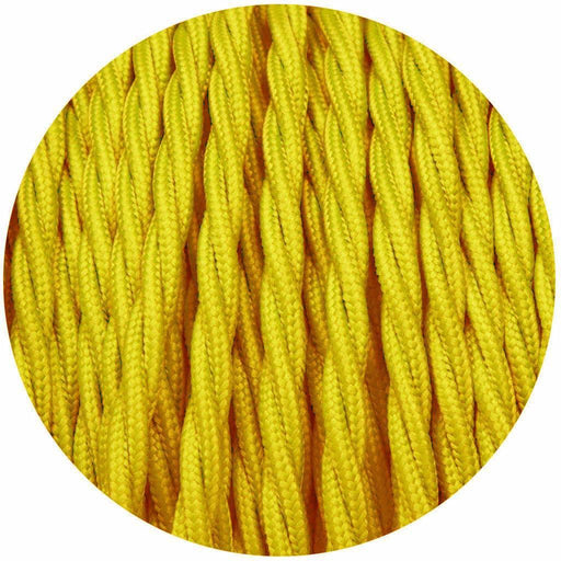 3 Core Twisted Electric Cable solid Yellow color fabric 0.75 mm~3054 - Lost Land Interiors