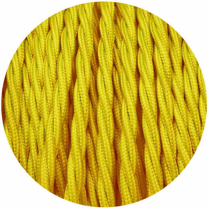 3 Core Twisted Electric Cable solid Yellow color fabric 0.75 mm~3054 - Lost Land Interiors